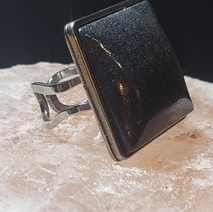 Black Twilight Statement Ring